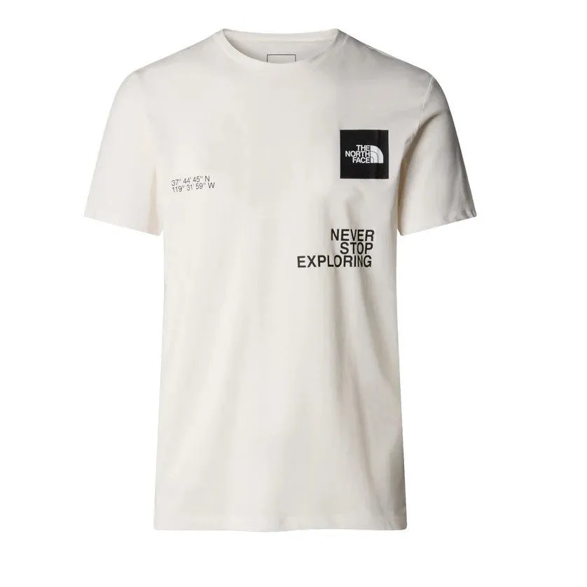 The North Face maglietta manica corta da uomo Foundation Coordinate NF0A882ZV3L bianco