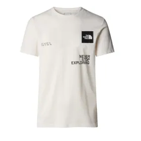 The North Face maglietta manica corta da uomo Foundation Coordinate NF0A882ZV3L bianco