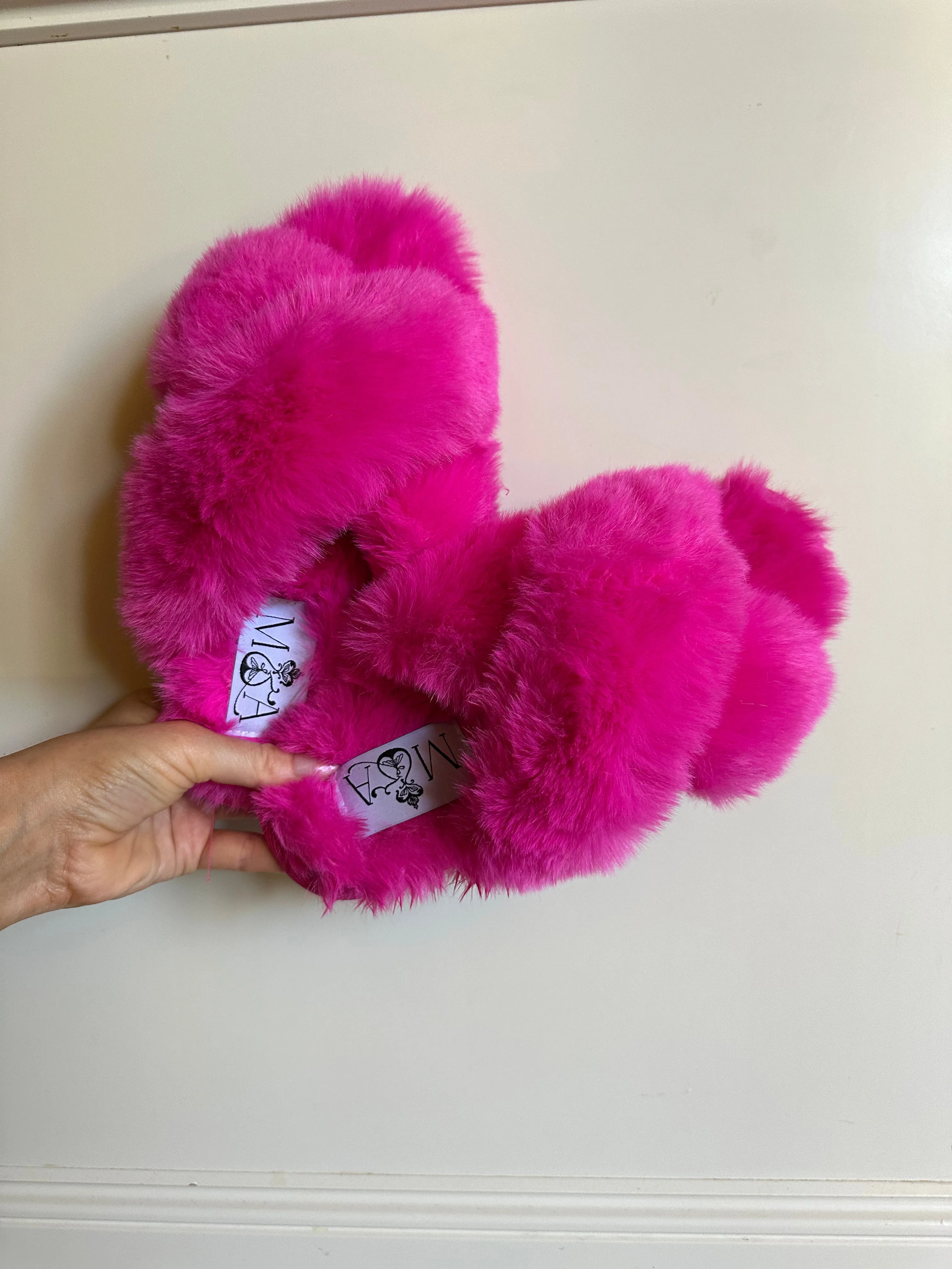 The Slippers in Hot Pink