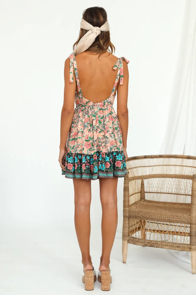 Tuscany Sunset Dress Nude