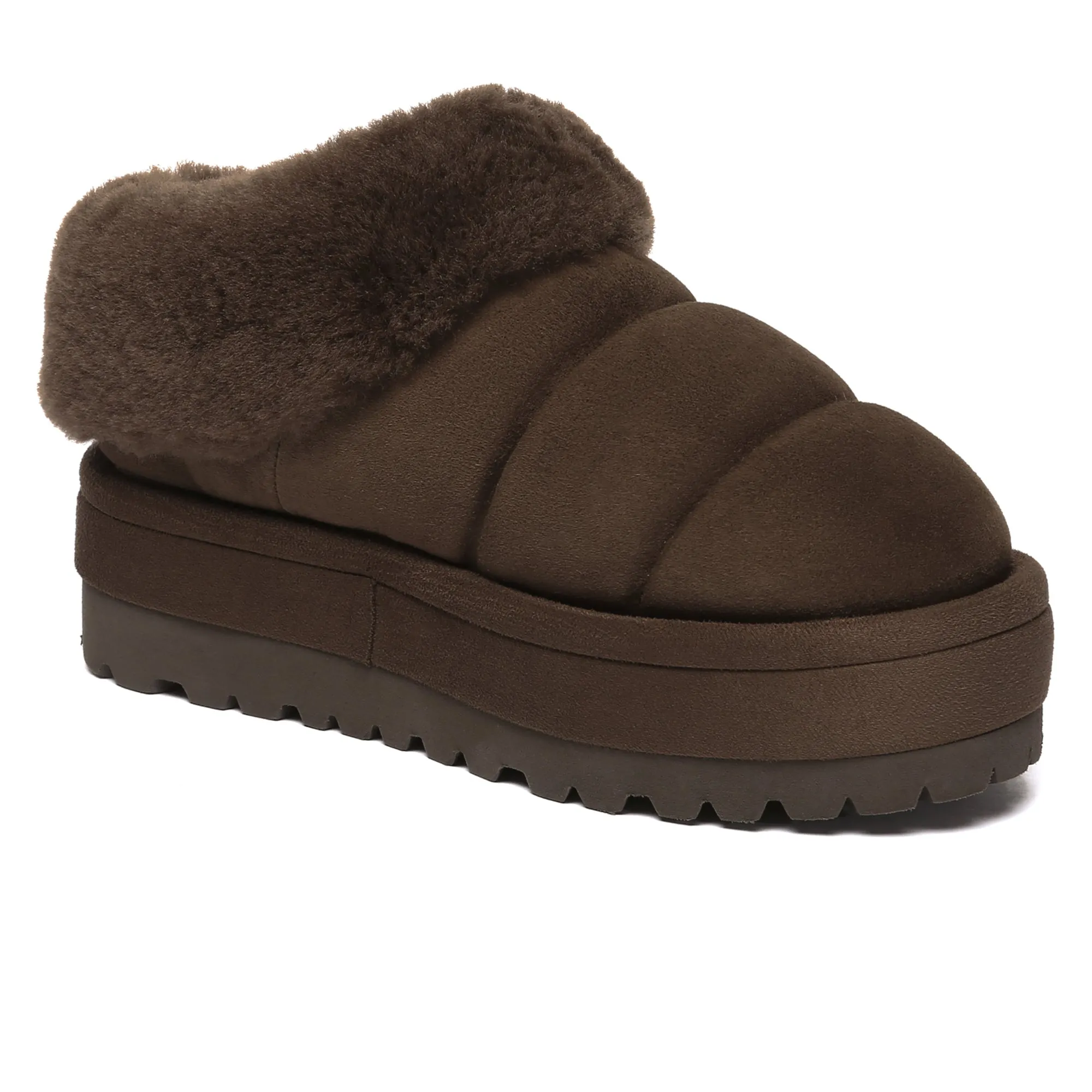 UGG Puffer Ankle Platform Slippers