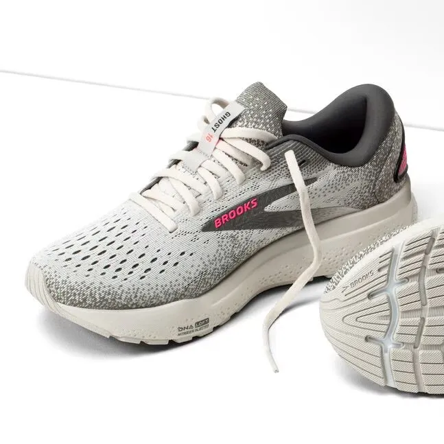 Women's Brooks Ghost 16 (Grey Gargoyle Pink)