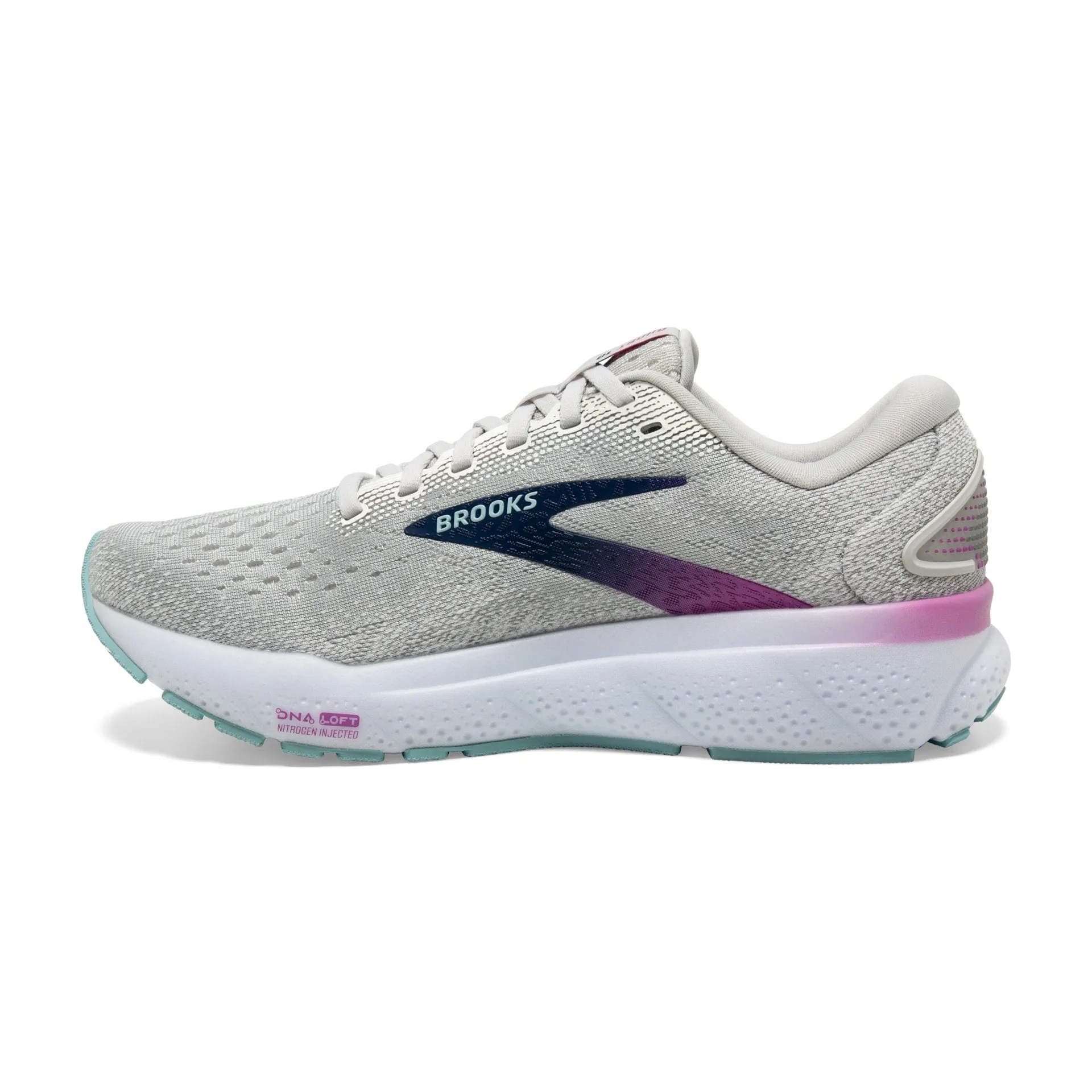 Women's Brooks Ghost 16 (White/Gray/Estate Blue)